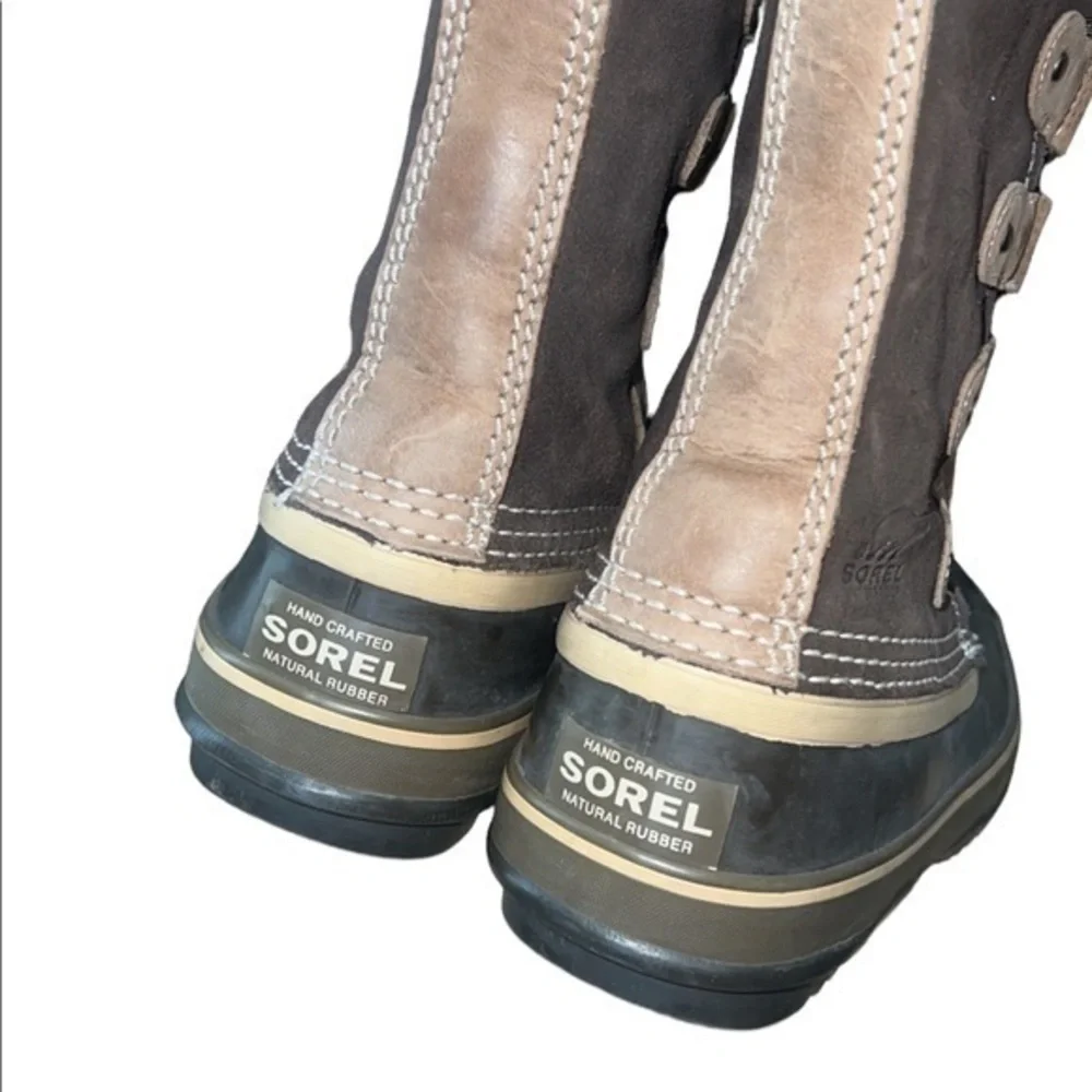 SOREL Joan Of Arctic‎ 1540 Tall Faux Fur Waterproof Lace Up Snow Winter Boots 7